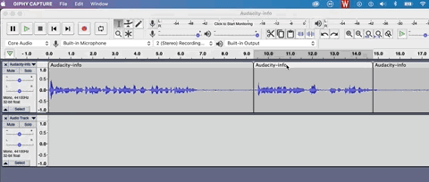gif showing how to delete an audio clip
