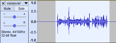 image of selecting part of an audio