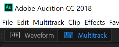 multitrack button under the menu bar