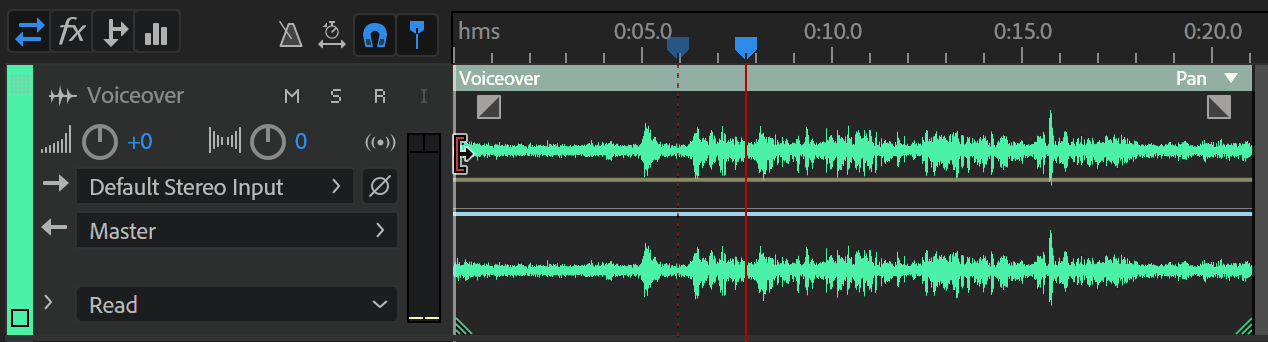 gif showing how to drag the ends of an audio clip to trim it