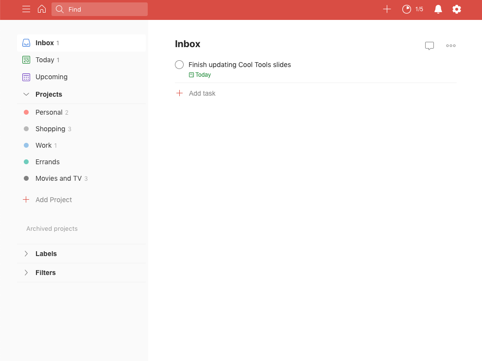 The Todoist Interface