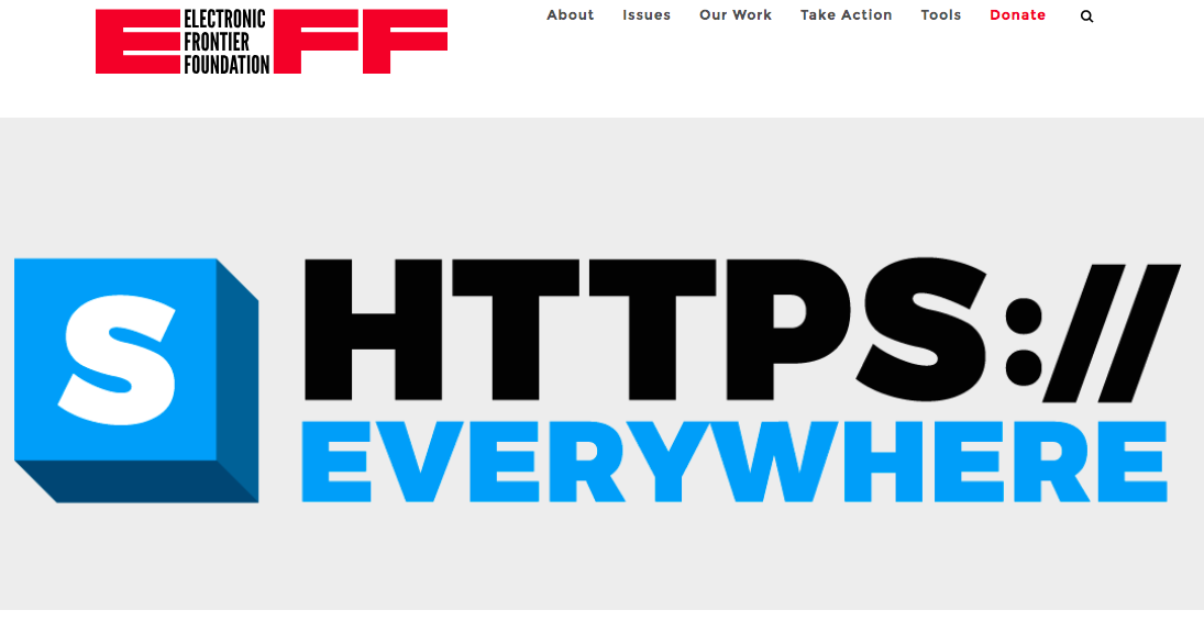 Screenshot of HTTPS Everywhere