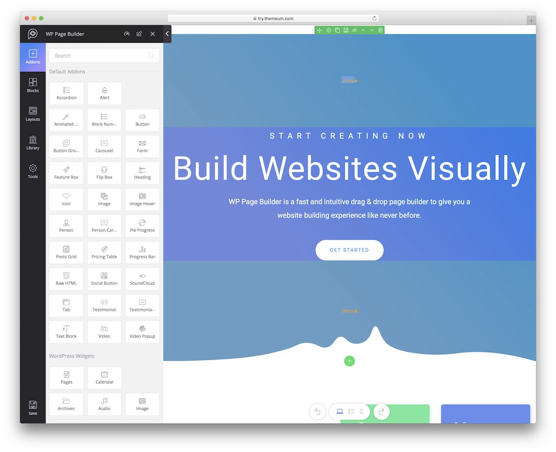 A screenshot of what a content management system may look like.