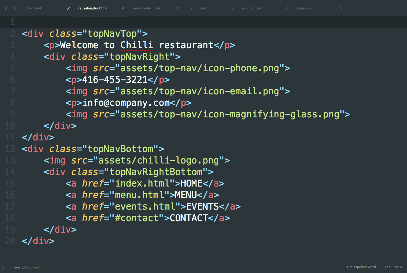 A screenshot of what hand-coding may look like.
