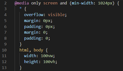 A screenshot of how CSS code looks when viewed in a code editor.