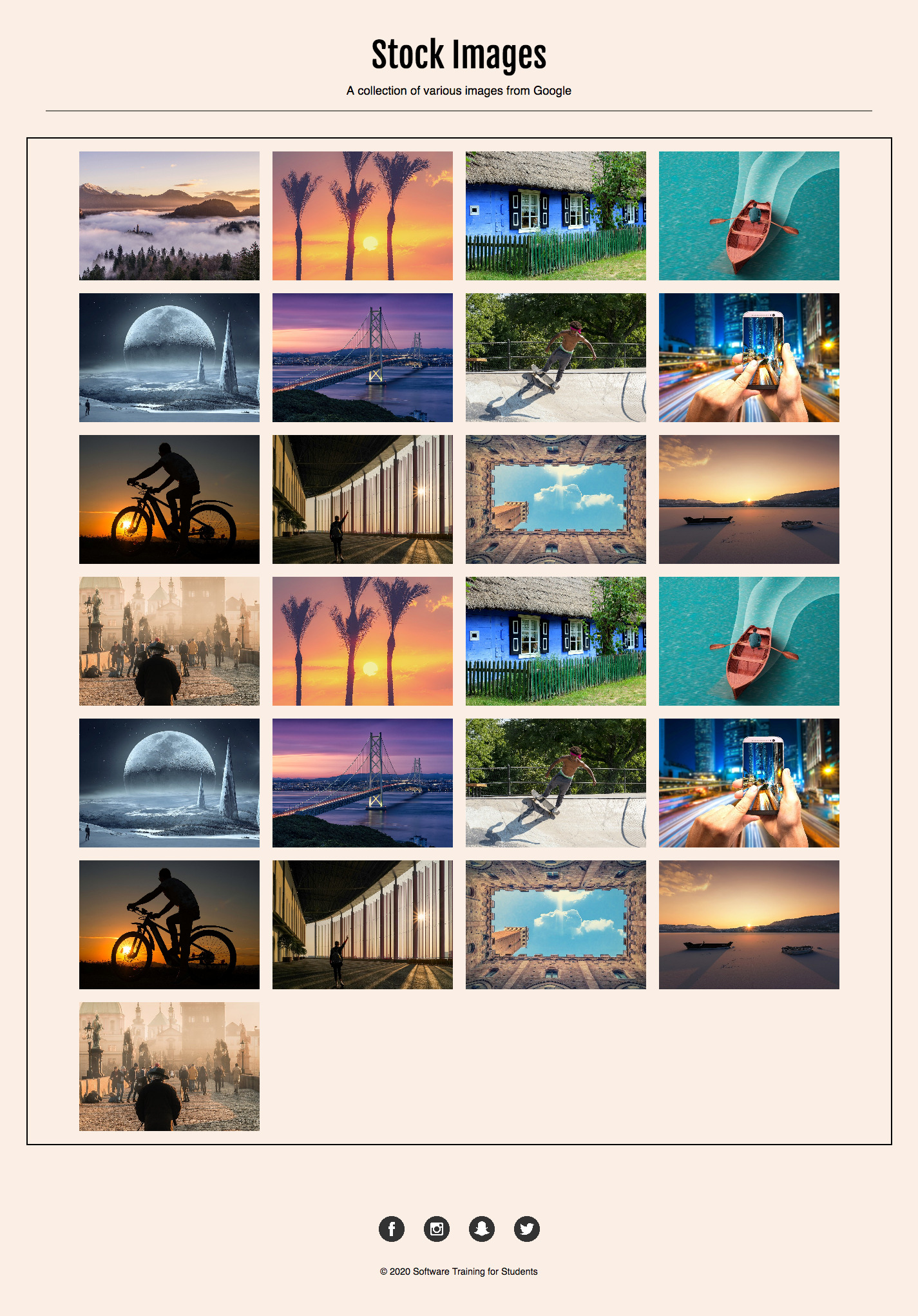 Website example that shows grid-auto-rows, eliminating the extra rows at the bottom