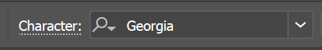 georgia font option