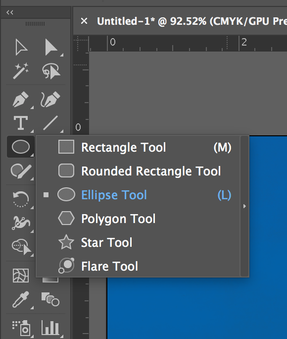 ellipse tool icon from tools panel