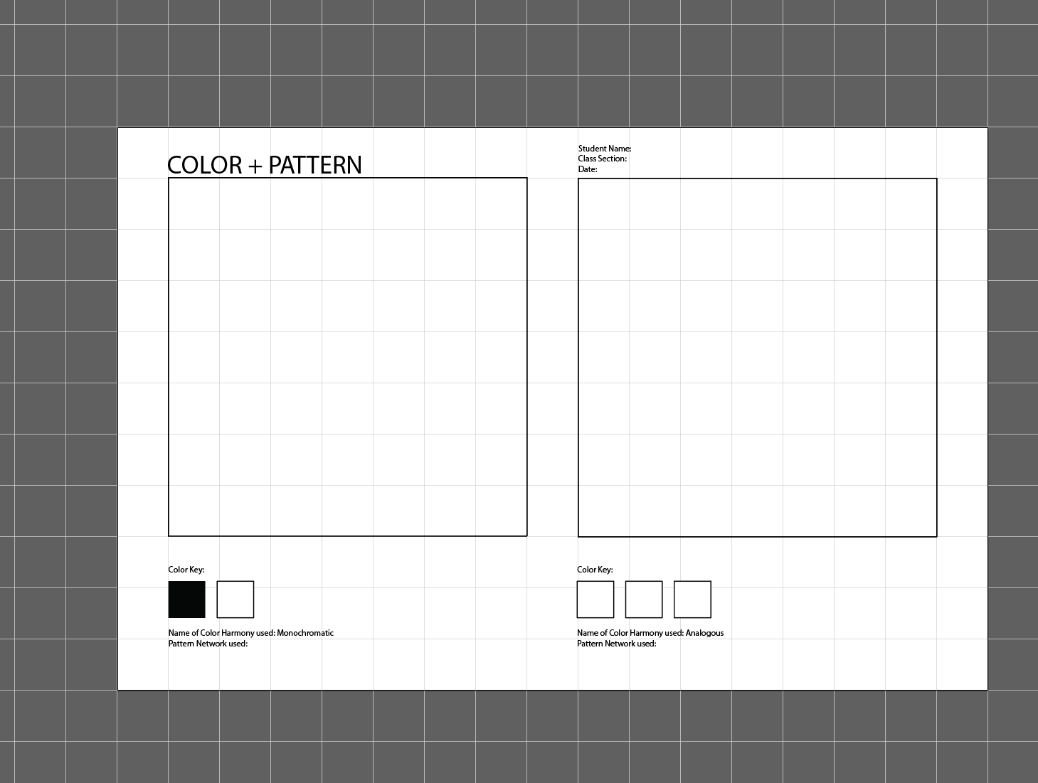 Screnshot of the Illustrator interface with gridlines enabled