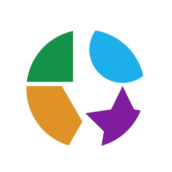 The same shapes after a clipping mask is applied