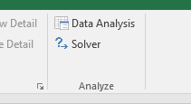 Analyze section of Data tab