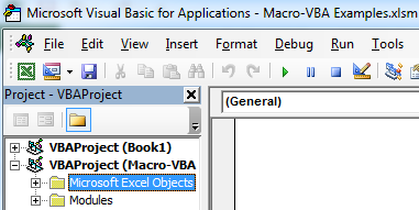excel visual basic editor