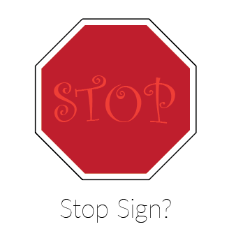 gif of stop sign with orange curly font with LOL on top