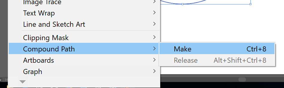 where to find the compound path in illustrator