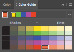 deep orange color from pentegram palette