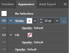 options under the appearance tab