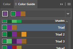 complementary color palette for orange shade from the color guide