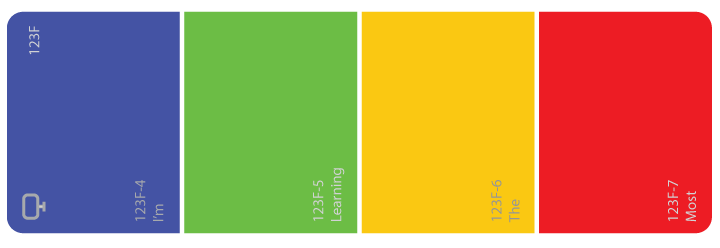 tetradic colors paint chip