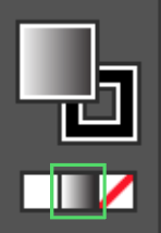 From the Tools Panel, the Gradient Fill is highlighted in green in the picture