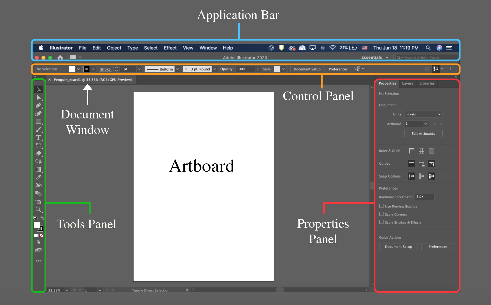 adobe illustrator tools layout