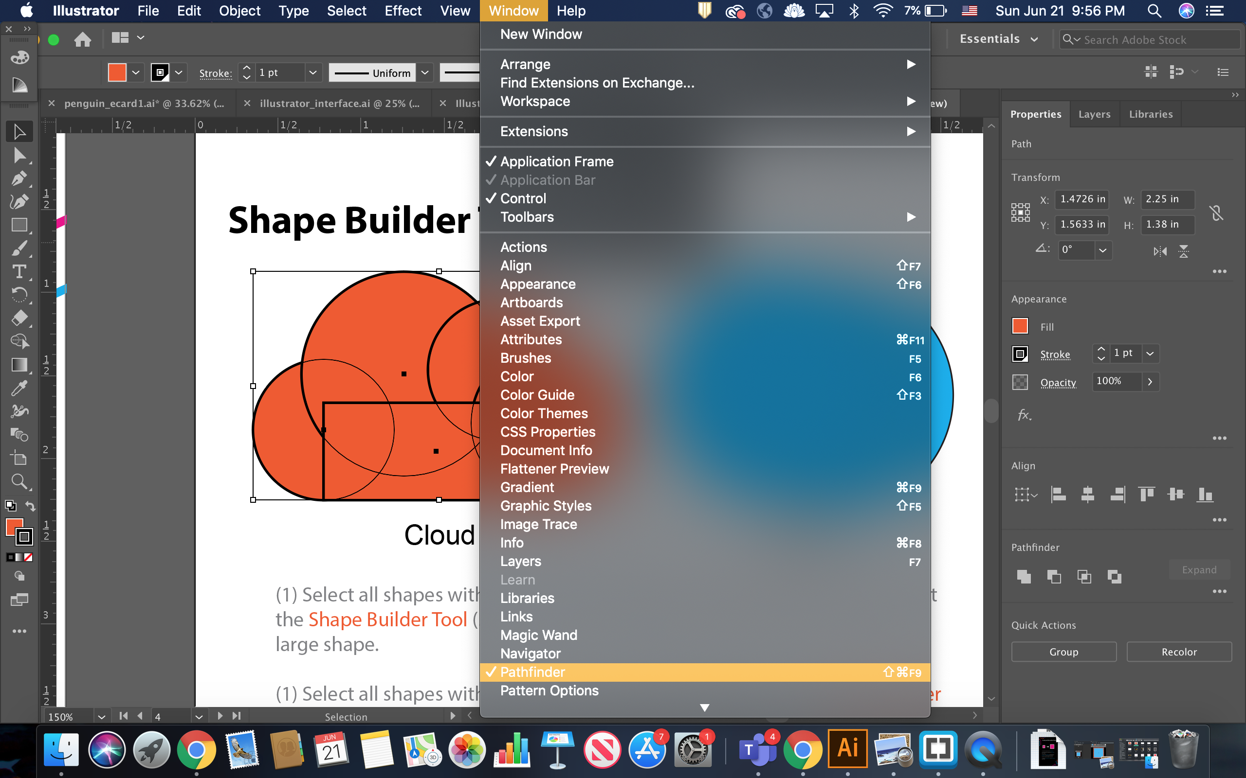 first version adobe illustrator with shape builder tool