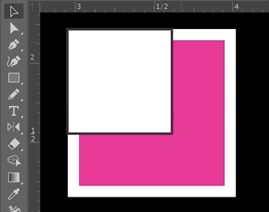 A GIF showing how the square is resized to the size of the template