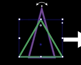 A GIF showing how the triangle is reshaped to match the template.