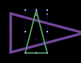 A GIF showing how the traingle is rotated 90 degrees clockwise