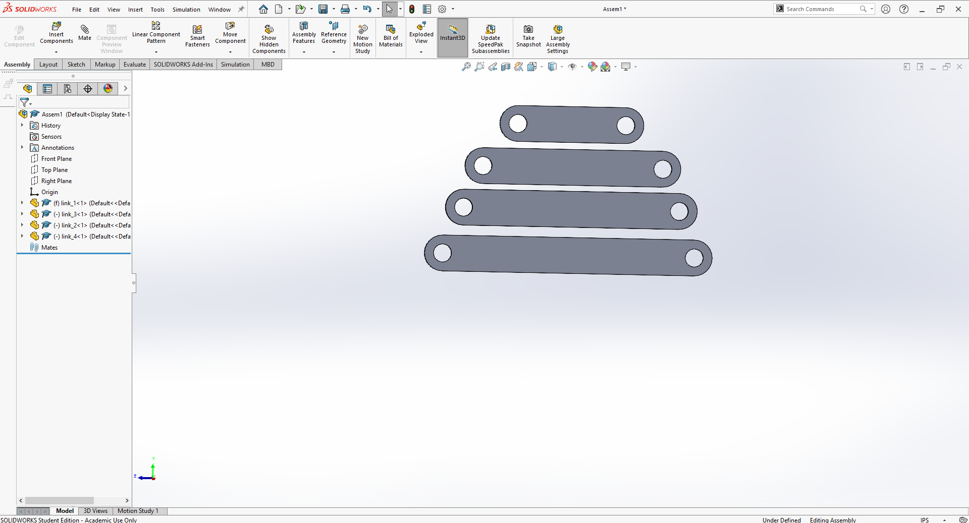 Image of links aligned
