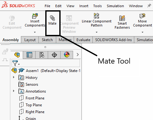Shows the 'Mate' tool