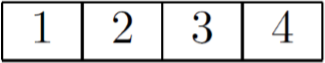 horizontal 4 grids with number 1, 2, 3, 4 from left to right