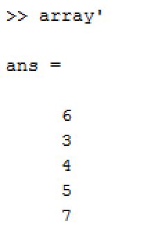 transpose (or flip the direction) of the array