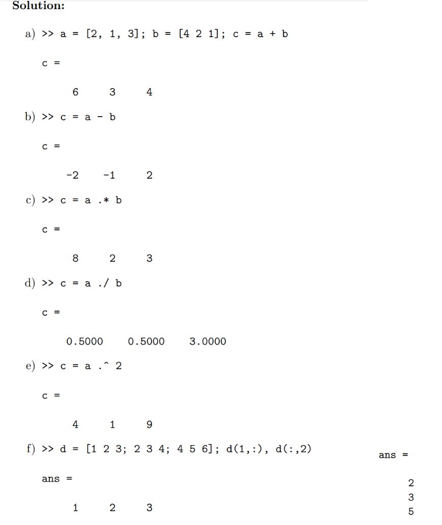 answers for the section