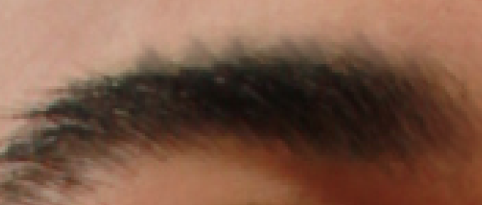 Image of eyebrow before using Healing Brush Tool