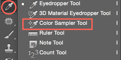 Image of Color Sampler Tool in the Tools Panel