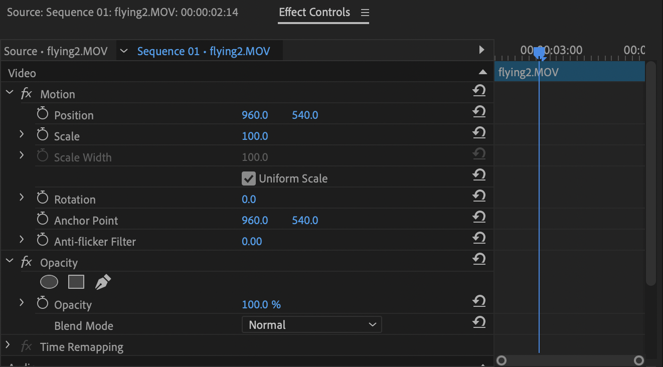 effect control panel