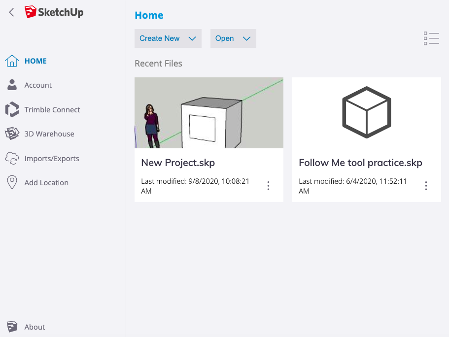 the Sketchup homepage