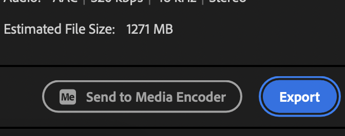 Blue export button