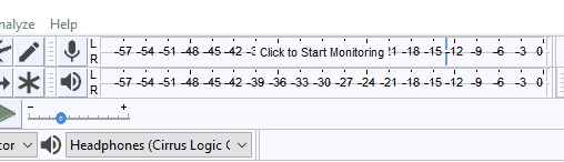 image showing microphone level bar in use