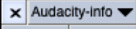 screenshot of the 'x' to close a track