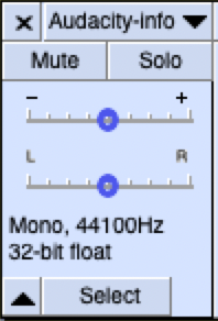 mute and solo options within a track