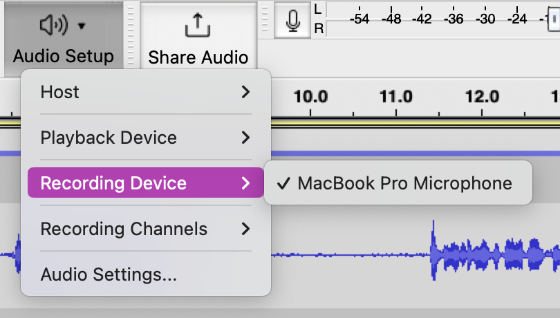 microphone selection