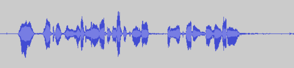 example of audio wavelengths before noise reduction