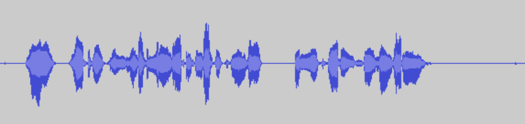 example of audio wavelengths after noise reduction