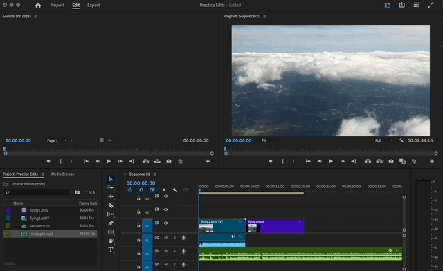 Resizing panels by dragging edges