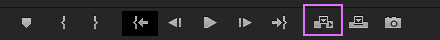 Insert Clip icon highlighted from the Source Panel