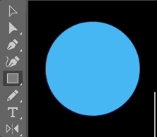 Animation showing how to drag circle out from the center