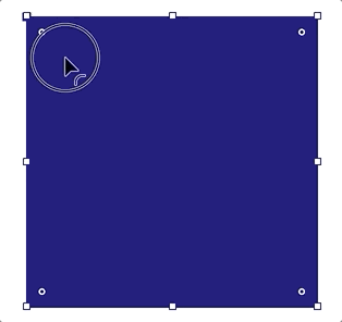 Animation of a square upper left anchor point moving towards the center