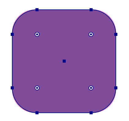 Square with curved corners and inner anchor points