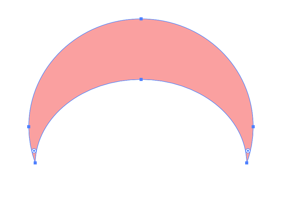 Crescent pink shape